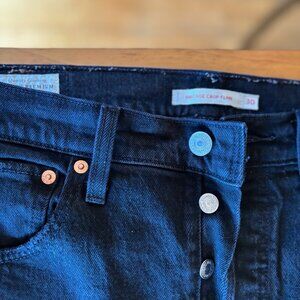 Levis Jeans Black - Ribcage Crop Flare - Size 30